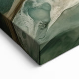 Nature-Inspired Abstract Art – Earthy Green and Brown Canvas Print