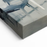 Muted Abstract Strokes - Green, White, and Gray Modern Wall Art
