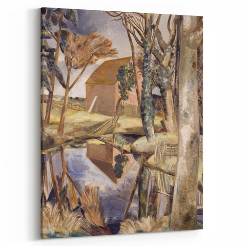 Oxenbridge Pond Landscape - Modern Nature Art Print by Paul Nash