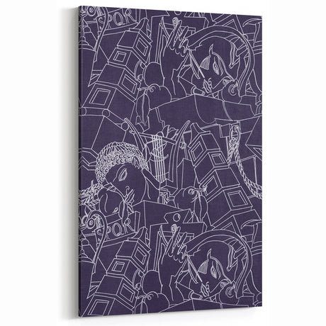 SPQR Modern Line Art Print - Intricate Abstract Design by Victor Proetz