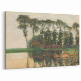 Farmstead Reflections: Modern Wall Art with Nature's Serenity