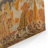 Angelic Garden Scene - Colorful Modern Wall Art with Floral Details