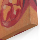 Still Life with Lamp - Warm Modern Wall Art in Red and Orange Tones