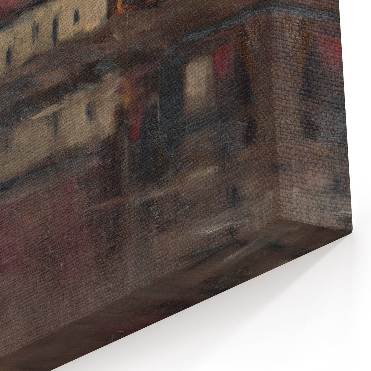 Moody Lakeside Landscape - Serene Modern Wall Art in Earth Tones