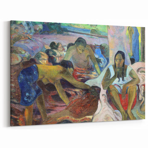 Tahitian Fisherwomen - Vibrant Modern Wall Art with Cultural Essence