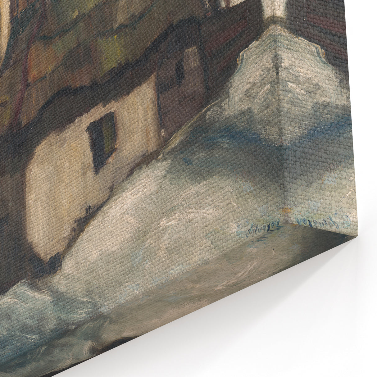 Rustic Cottages - Moody Modern Wall Art in Earthy, Dark Tones