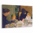 The Children's Meal - Cozy Modern Wall Art with Family Scene in Warm Tones