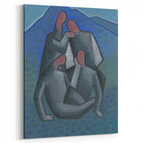 Abstract Figures - Modern Wall Art with Bold Shapes in Cool Tones