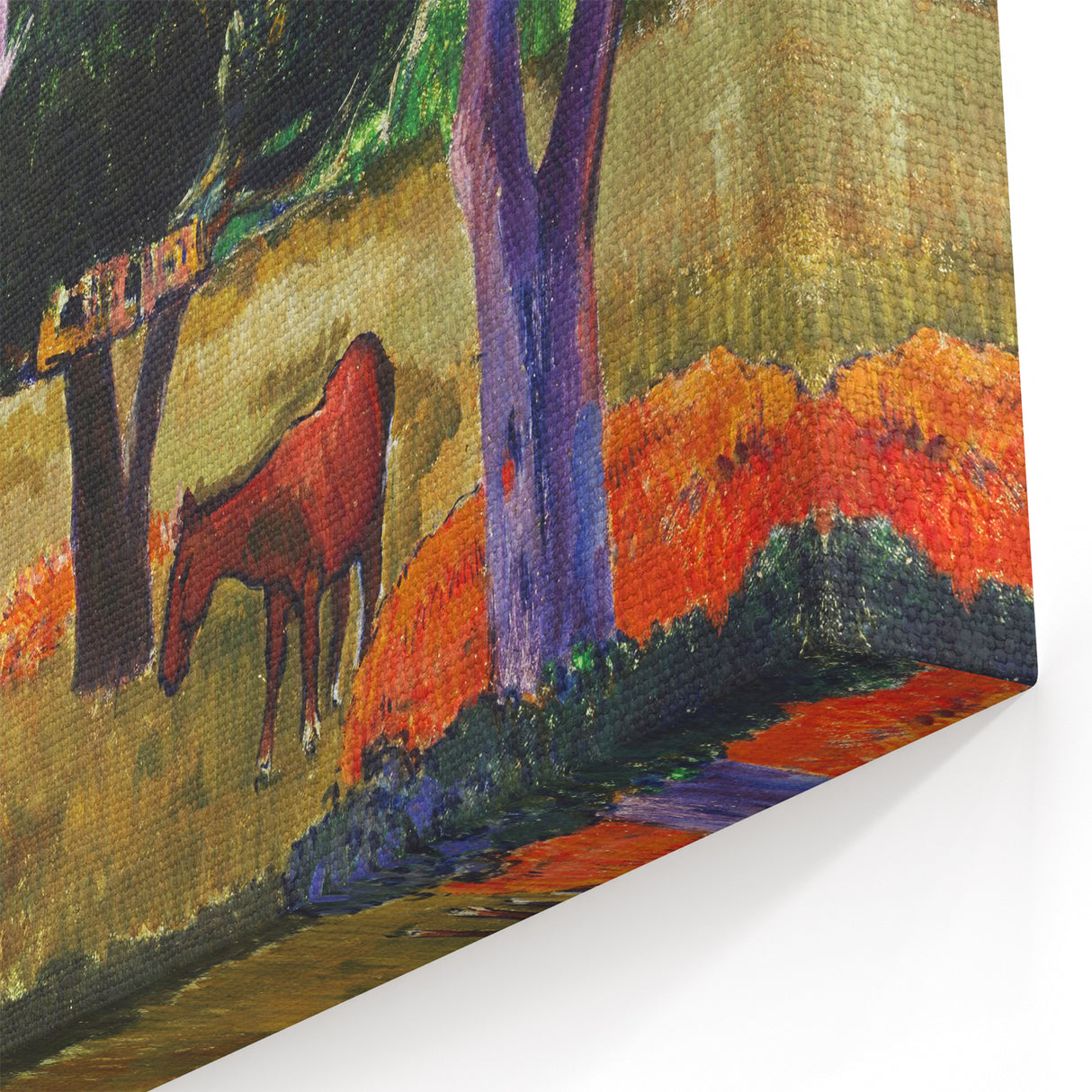 Modern Wall Art - Abstract Landscape with Horse & Pig | Contemporary Art