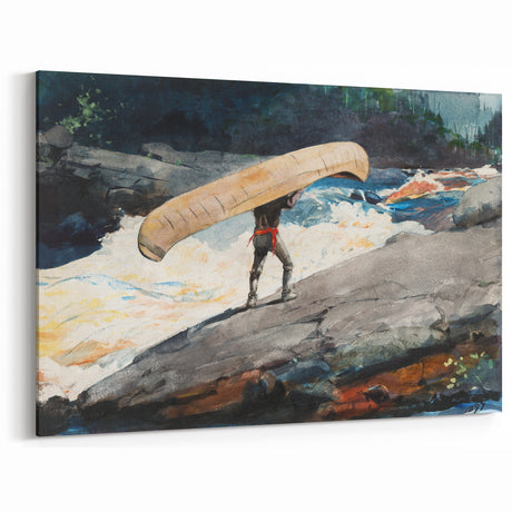 Realism Art Prints - The Portage by Winslow Homer Realistic Wall Art Canvas