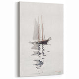 Realism Art Prints - Two-Masted Schooner by Winslow Homer Coastal Art