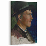 Realism Art Prints - Village Boy with Mustache by Ladislav Mednyánszky