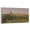Realism Art Prints - View of Rome from Monte Pincio Landscape Canvas