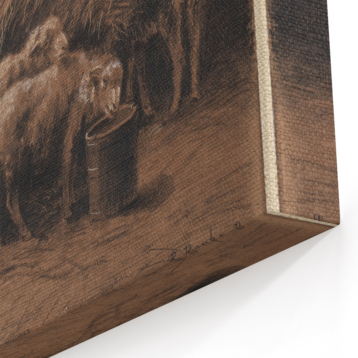Realism Art Prints - Sheep in Stable by Rosa Bonheur Rustic Animal Art