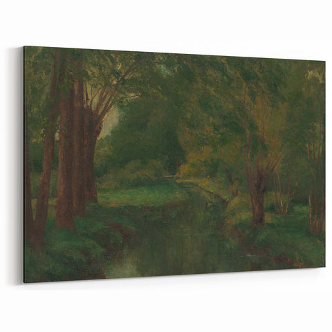 Realism Art Prints - Brook in a Clearing by Gustave Courbet Nature Scene