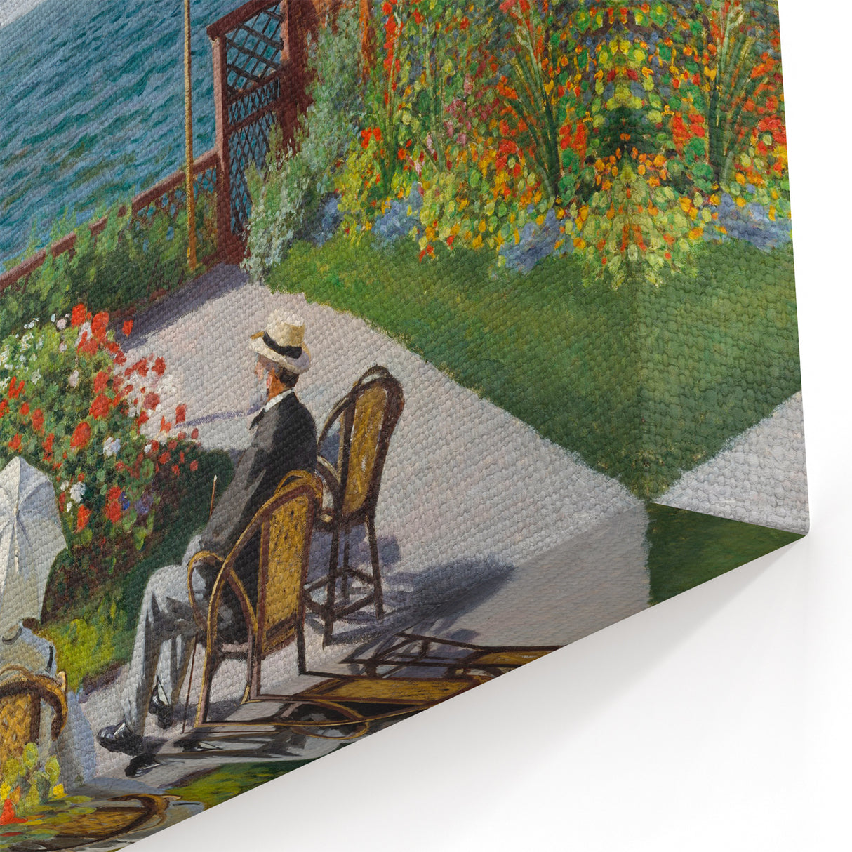 Garden at Sainte-Adresse by Monet: Coastal Impressionist Wall Art Print