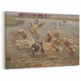 Geese on Saltholm by Philipsen: Rustic Impressionist Wildlife Wall Art
