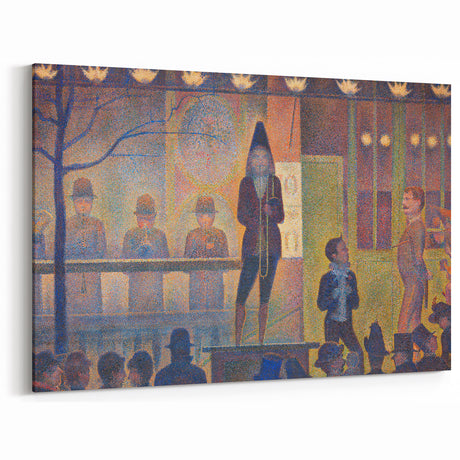 Circus Sideshow by Seurat: Vibrant Pointillist Impressionist Wall Art