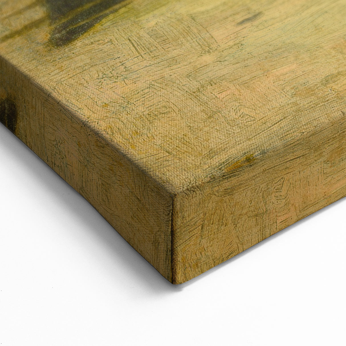 Realism Art Prints - Peaceful Sunset River Scene with Boat on Canvas