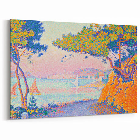 Golfe-Juan by Paul Signac: Colorful Coastal Pointillist Wall Art Print