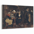 Realism Art Print of Fisherwomen Working – Classical Realism Canvas Art