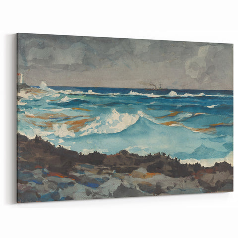 Seascape Realism Art – Waves at Nassau Fine Art Realism Print