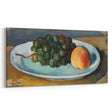 Grapes and Peach on a Plate by Cézanne: Classic Still Life Wall Art