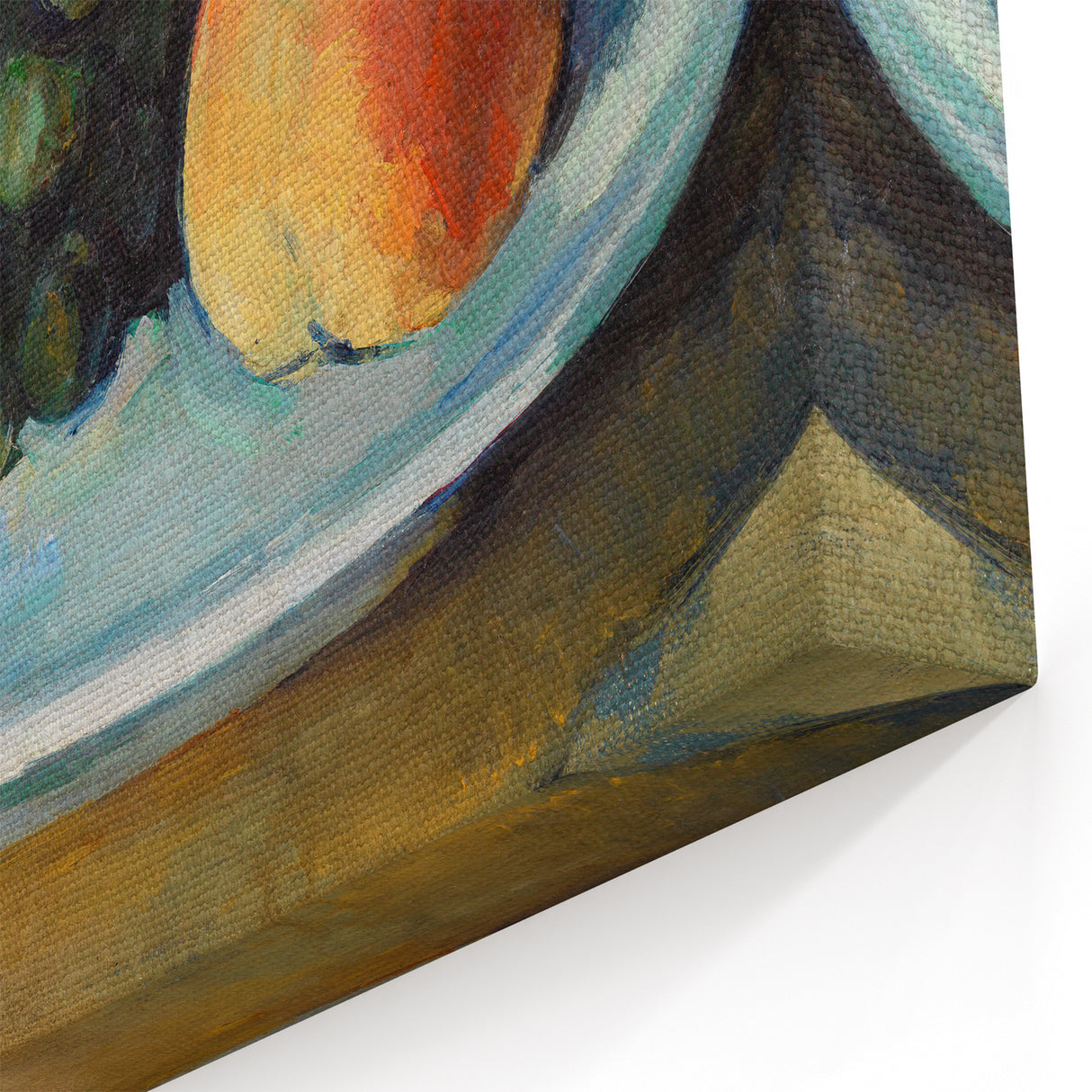 Grapes and Peach on a Plate by Cézanne: Classic Still Life Wall Art
