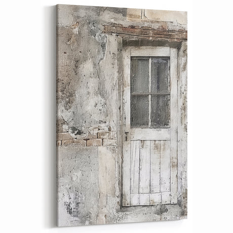 Rustic Italian Door Canvas - Vintage Weathered Wall Art Print