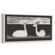 Modern Gazelle Wall Art - Minimalist Black and White Contemporary Decor