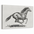 Minimalist Galloping Horse Wall Art - Modern Black and White Decor