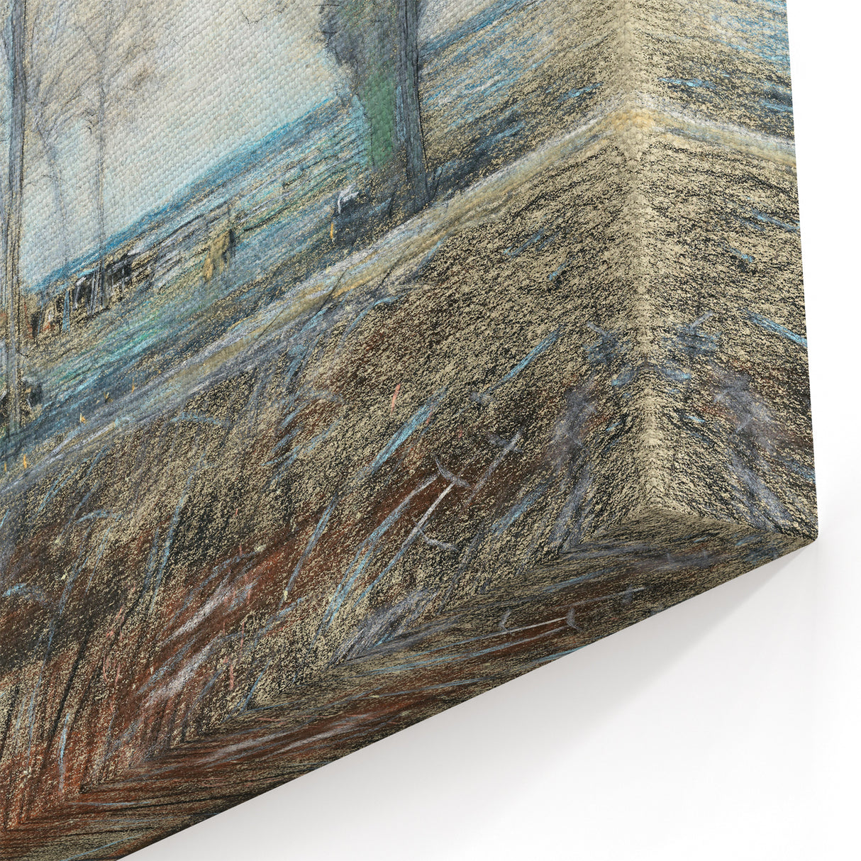 Tranquil Farm Landscape Wall Art - Soft Pastel Modern Country Decor
