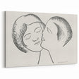 Minimalist Lovers Wall Art - Black and White Romantic Modern Decor