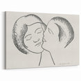 Minimalist Lovers Wall Art - Black and White Romantic Modern Decor