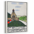 Charming Church Landscape Wall Art - Traditional Easter Decor Print