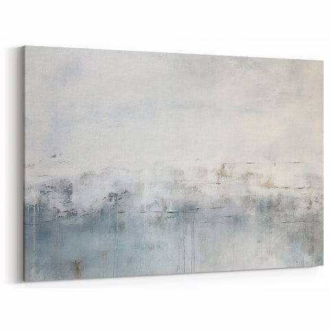 Minimalist Strokes and Lines Abstract Art – Modern Monochrome Canvas Print