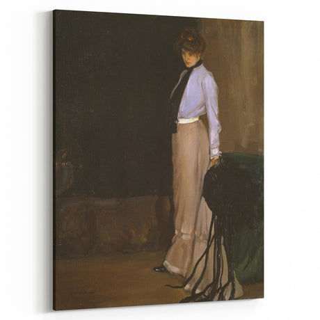 Elegant Woman Portrait Wall Art - Sophisticated Vintage Modern Decor