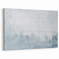 Winter Wonderland Abstract Strokes Art – Soft Blue and White Canvas Print