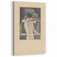 Minimalist Pointillist Wall Art - Woman by the Window by Mikuláš Galanda