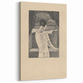 Minimalist Pointillist Wall Art - Woman by the Window by Mikuláš Galanda