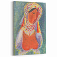 Modern Wall Art - Vibrant Abstract Folk Costume Print for Unique Decor