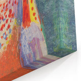 Modern Wall Art - Vibrant Abstract Folk Costume Print for Unique Decor