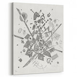 Modern Wall Art - Abstract Black & White Geometric Print for Bold Decor