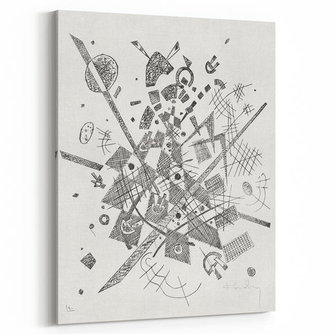 Modern Wall Art - Abstract Black & White Geometric Print for Bold Decor