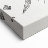 Modern Wall Art - Abstract Black & White Geometric Print for Bold Decor