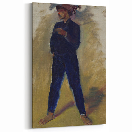 Modern Wall Art - Expressive Portrait of Groom Standing for Stylish Decor