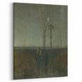 Modern Wall Art - Atmospheric Landscape with Rider for Tranquil Decor