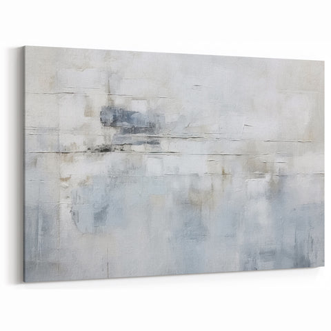 Minimalist Strokes Art in Soft Grays - Contemporary Line Canvas