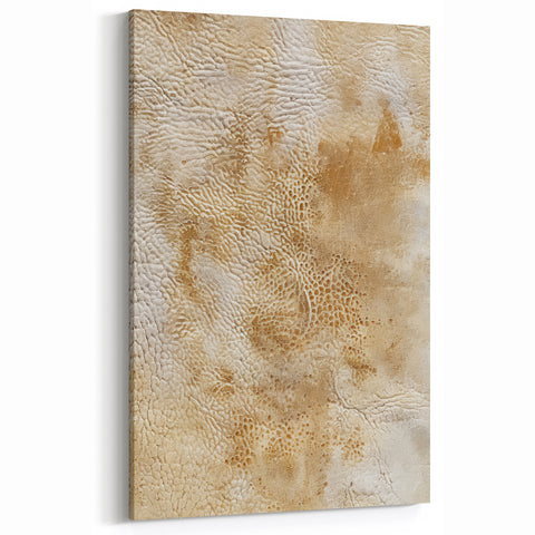 Organic Textured Abstract Art - Beige and Cream Natural Canvas Print