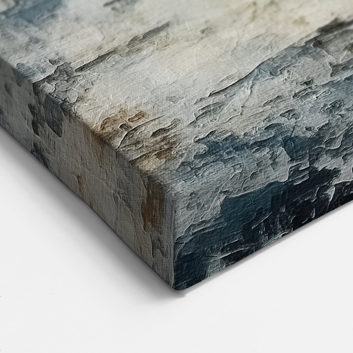 Misty Abstract Line Art - Coastal Serenity Canvas Print
